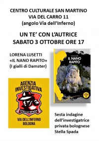 3 ottobre 2020 Lorena Lusetti al Centro Culturale San Martino in via dell'Inferno BO